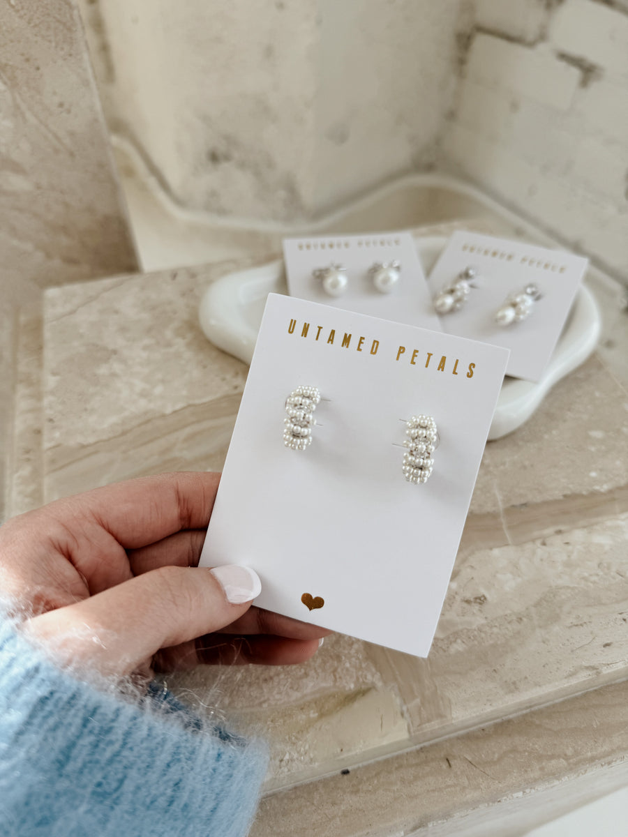 Millie Mini Pearl Hoops