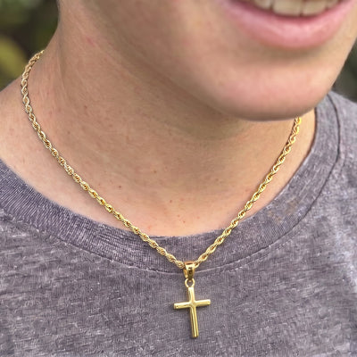 Drip Cross | Charm Pendant with Clasp