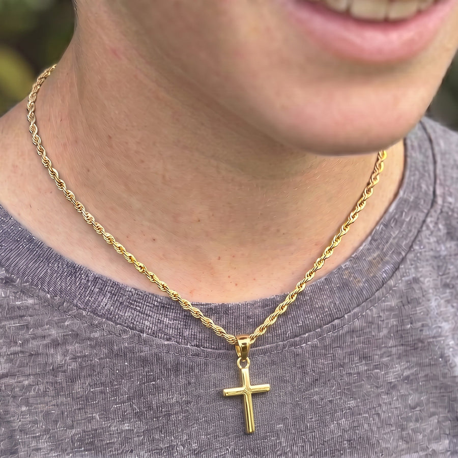Drip Cross | Charm Pendant with Clasp