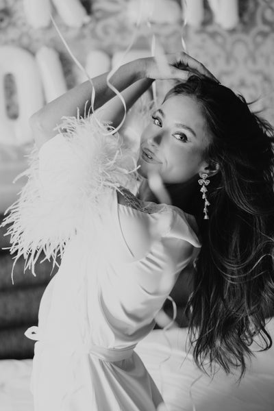 Olivia Feather Robe