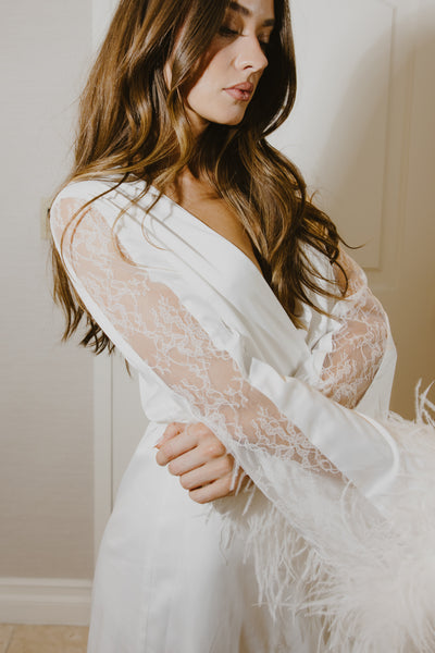 Olivia Feather Robe