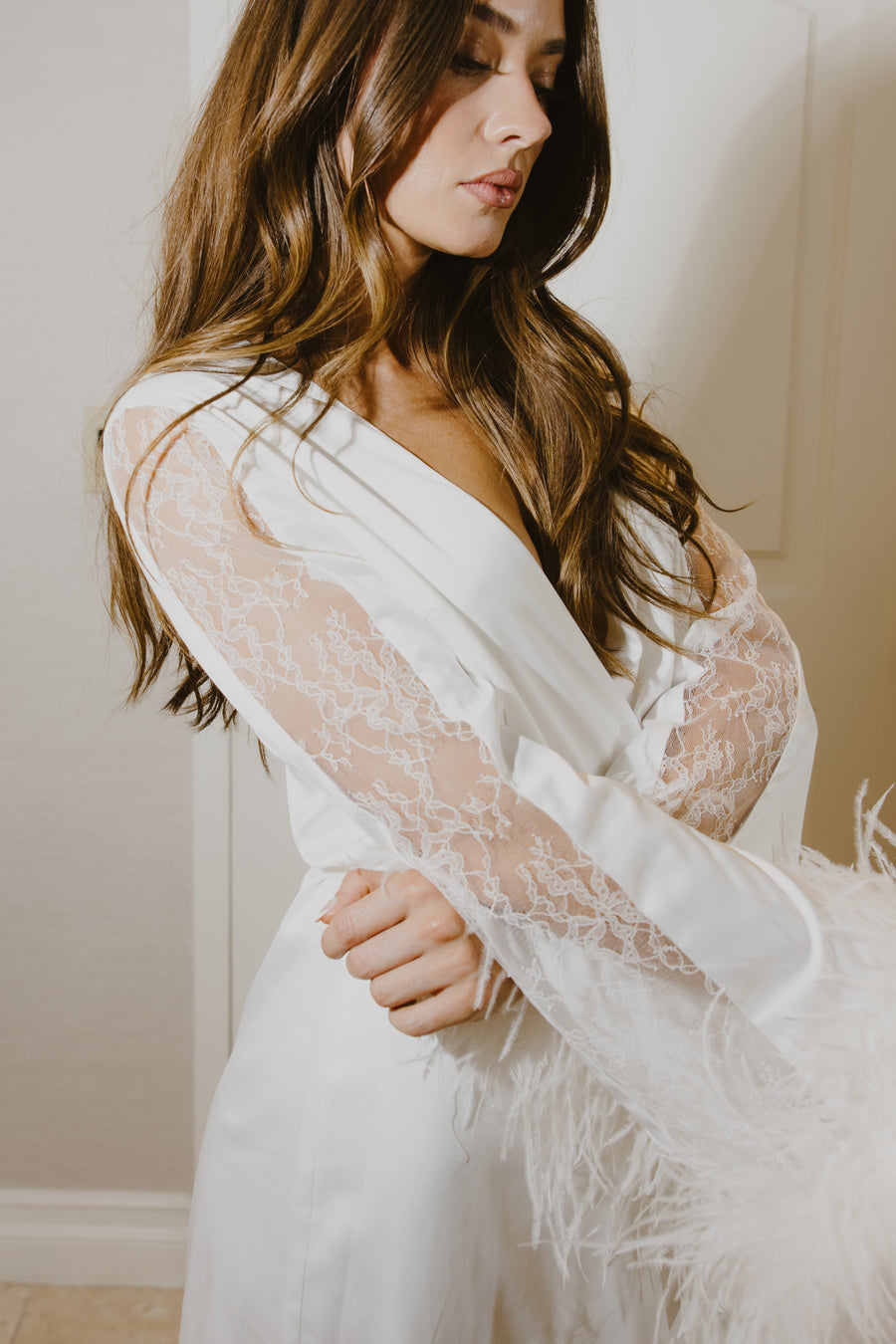 Olivia Feather Robe
