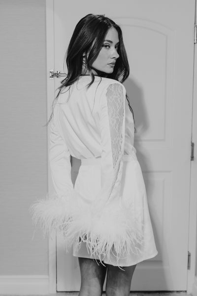 Olivia Feather Robe
