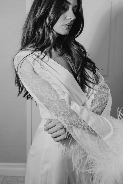 Olivia Feather Robe