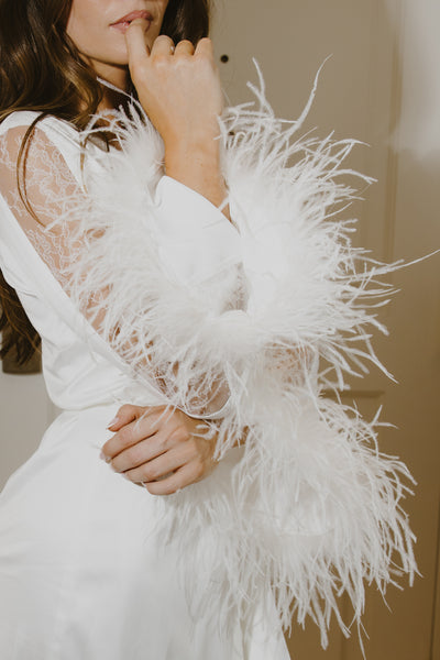 Olivia Feather Robe