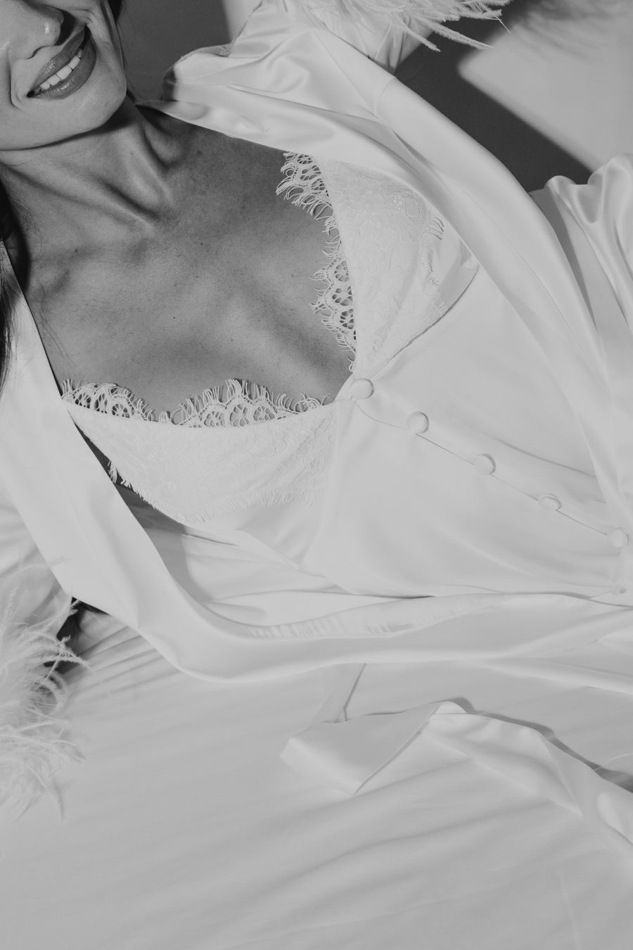 Olivia Feather Robe