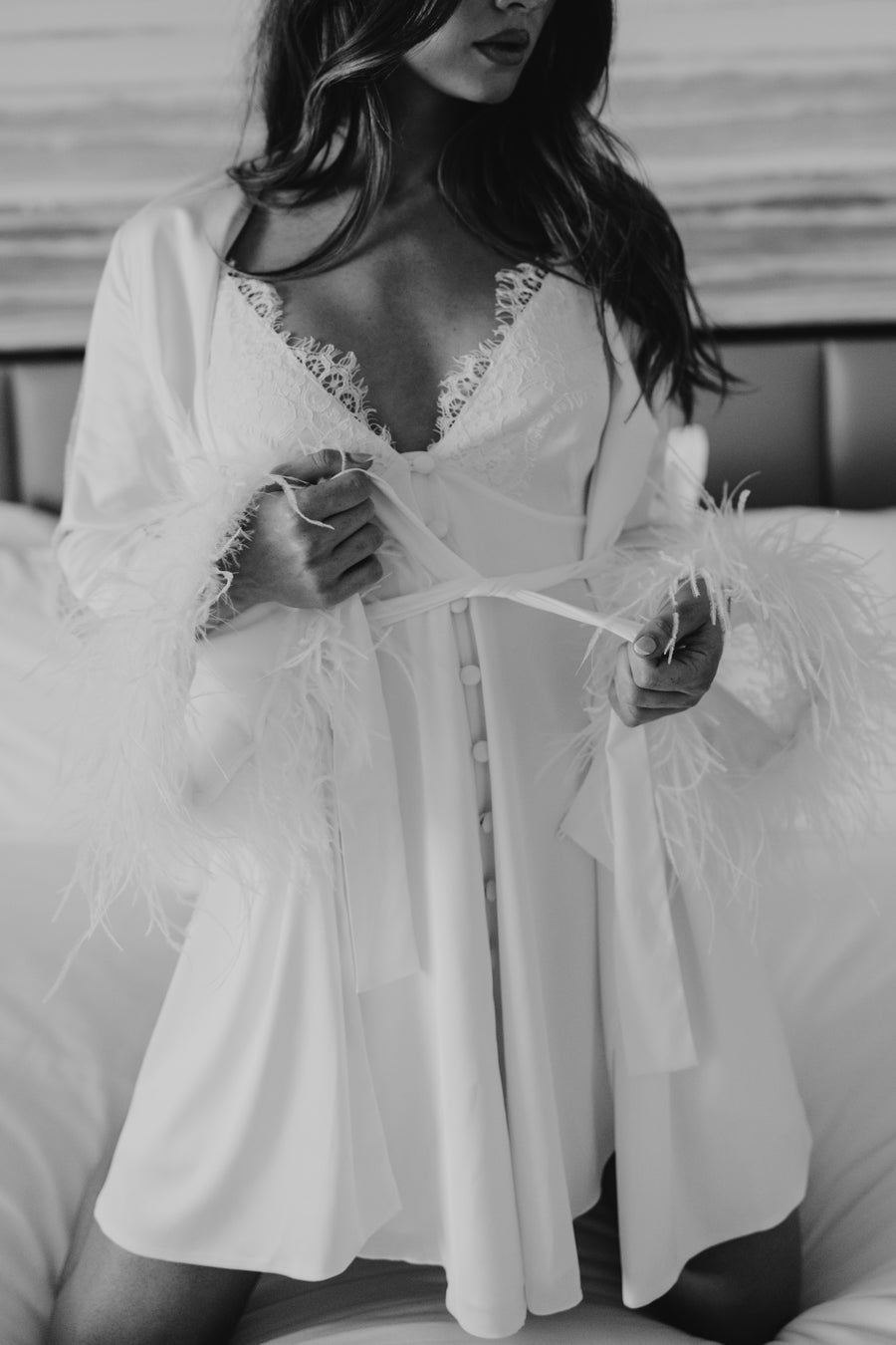 Olivia Feather Robe