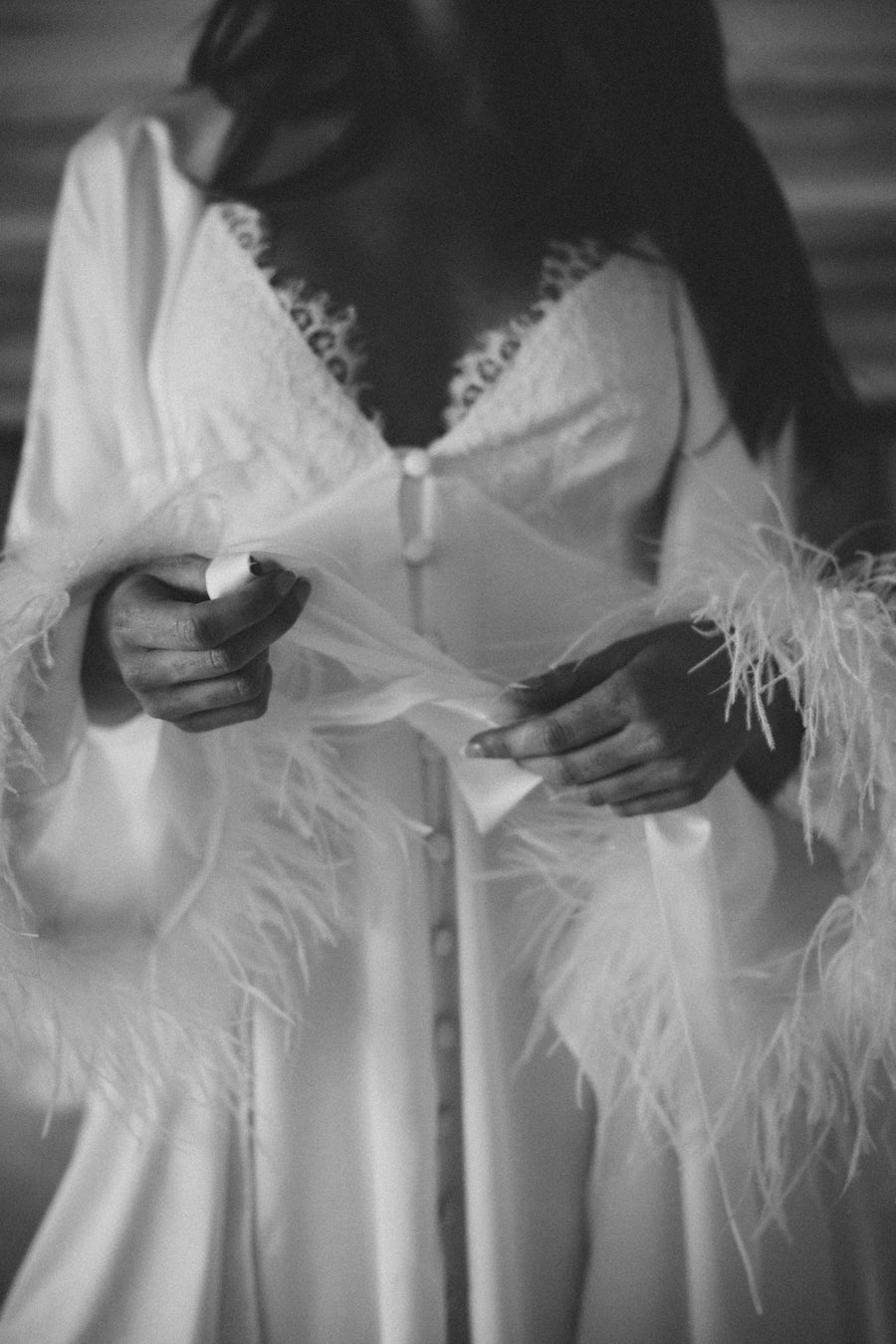 Olivia Feather Robe