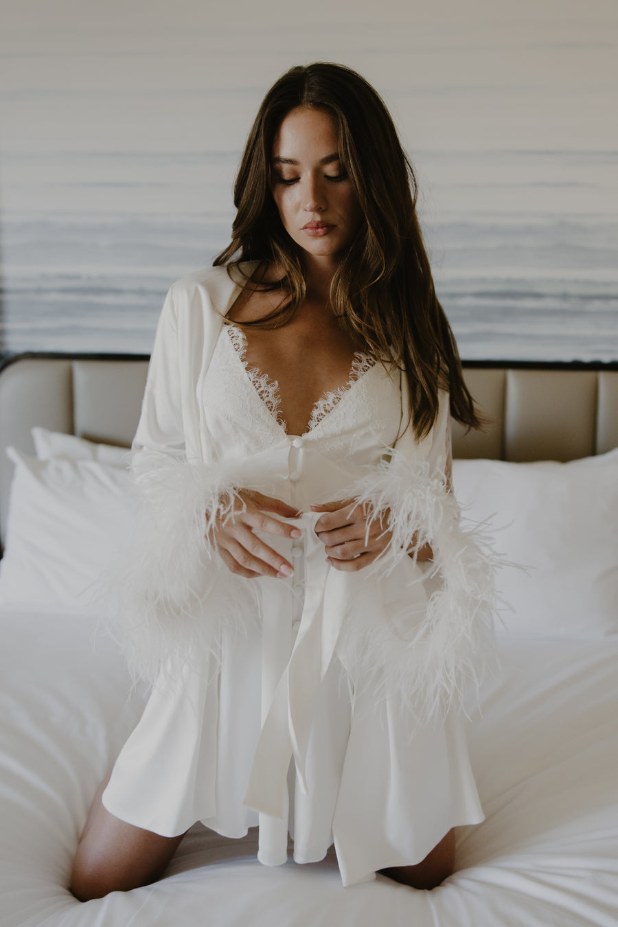 Olivia Feather Robe