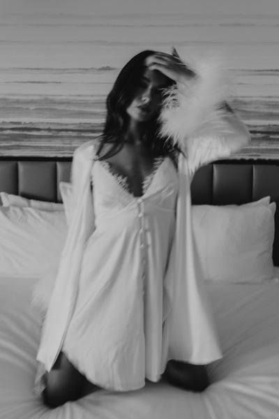 Olivia Feather Robe