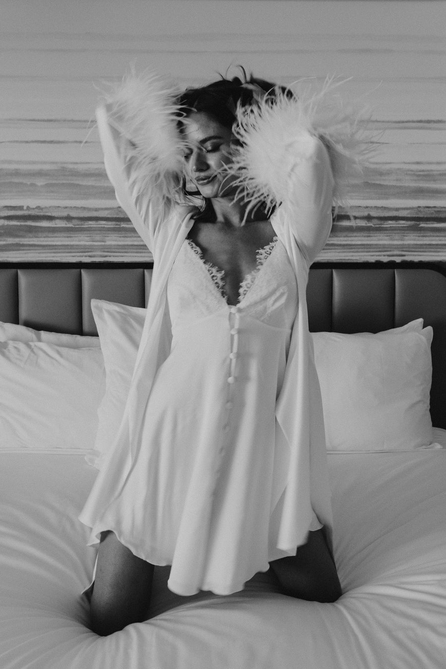 Olivia Feather Robe