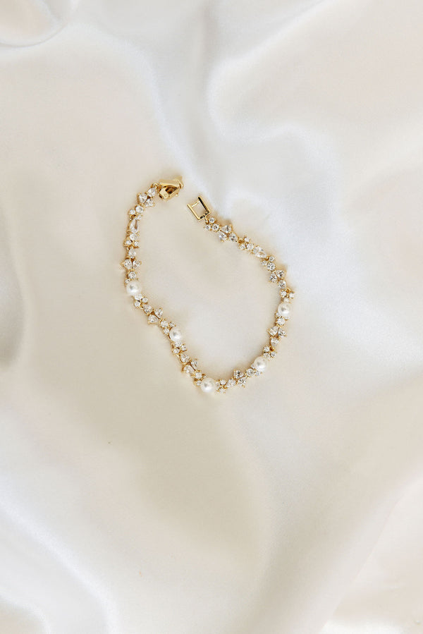 Opulent Pearl and Crystal Bracelet
