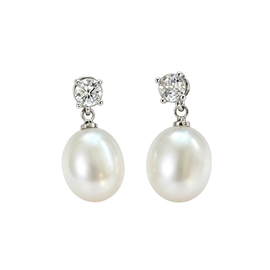 Greer Pearl and Crystal Earrings