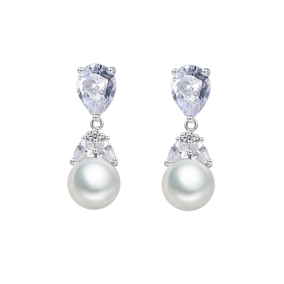 Lumi Pearl and Crystal Earrings