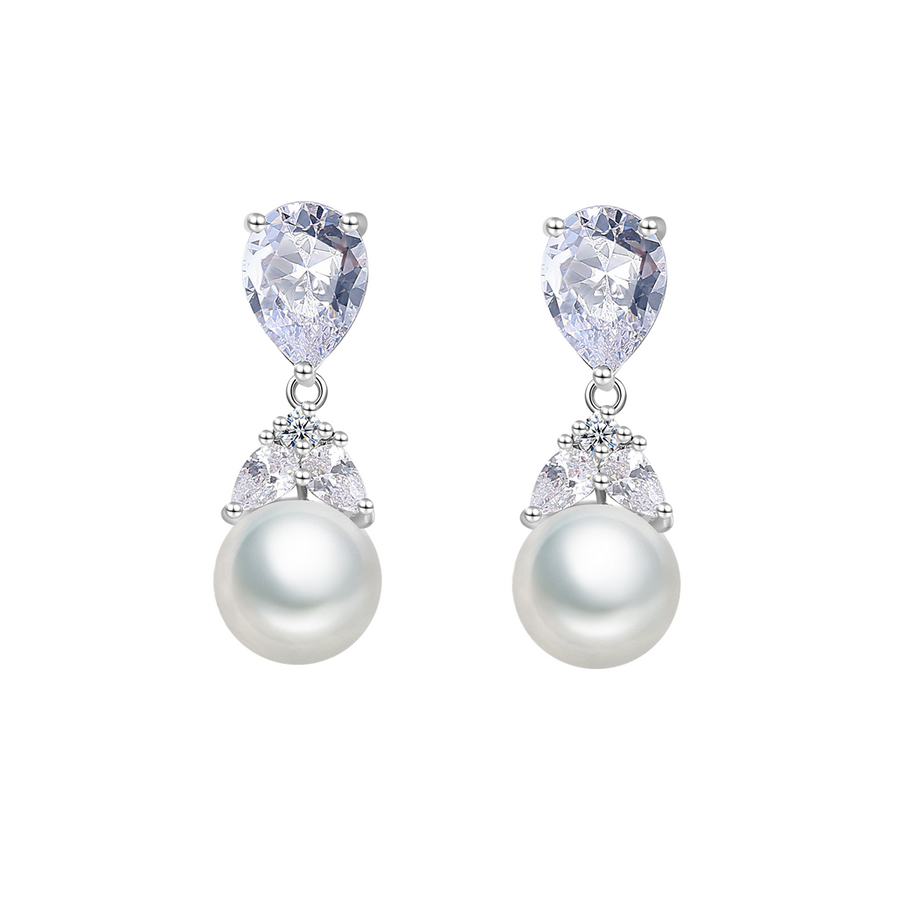 Lumi Pearl and Crystal Earrings