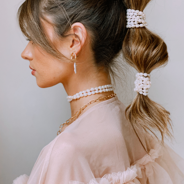 Jax Pearl Hair Wrap – Untamed Petals display picture 3