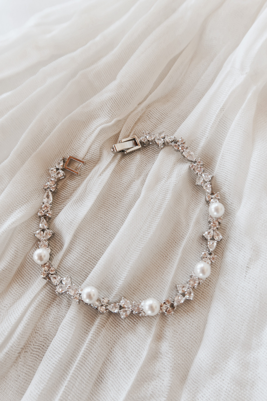 Opulent Pearl and Crystal Bracelet
