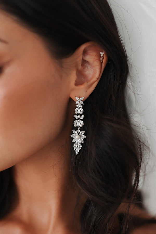 Rosette Drop Earrings