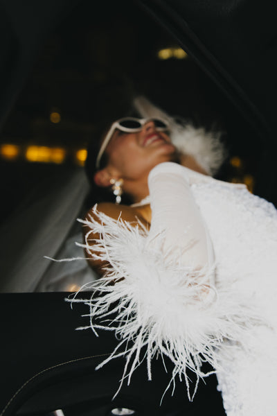 Sabrina Feather Gloves