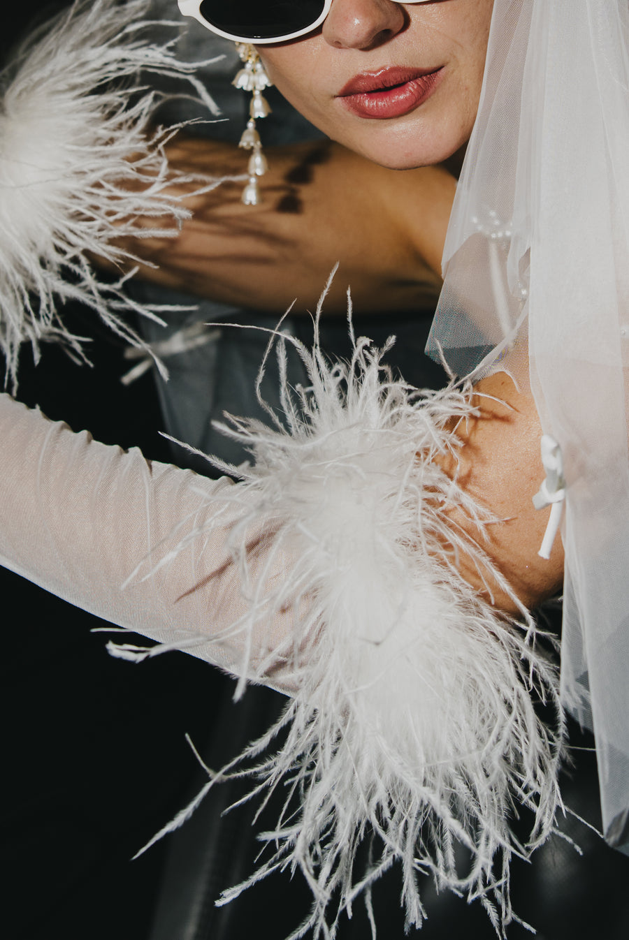 Sabrina Feather Gloves