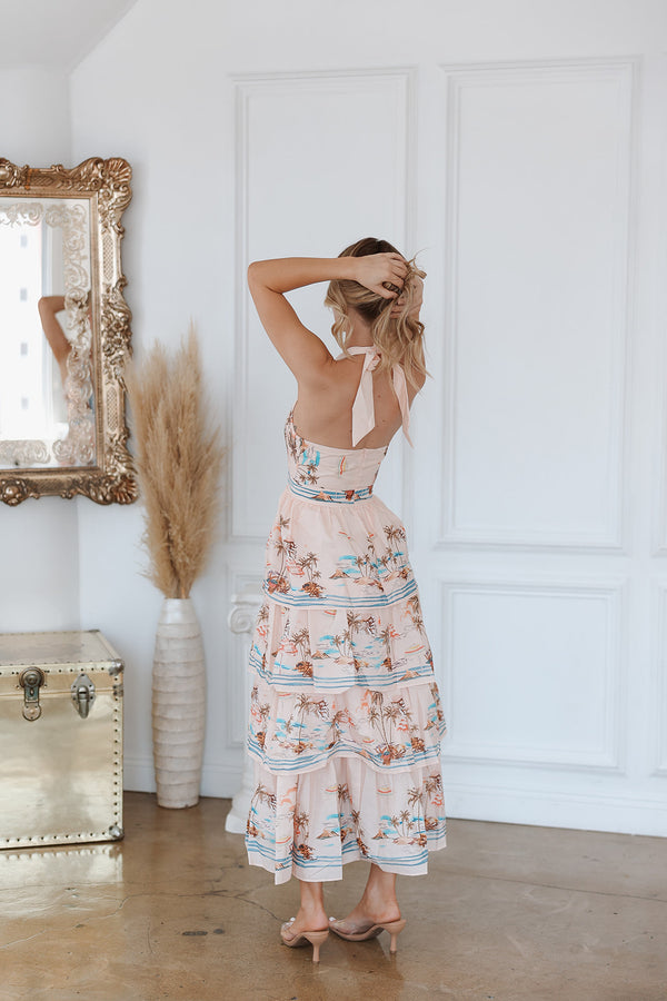 St. Tropez Ruffle Maxi Dress