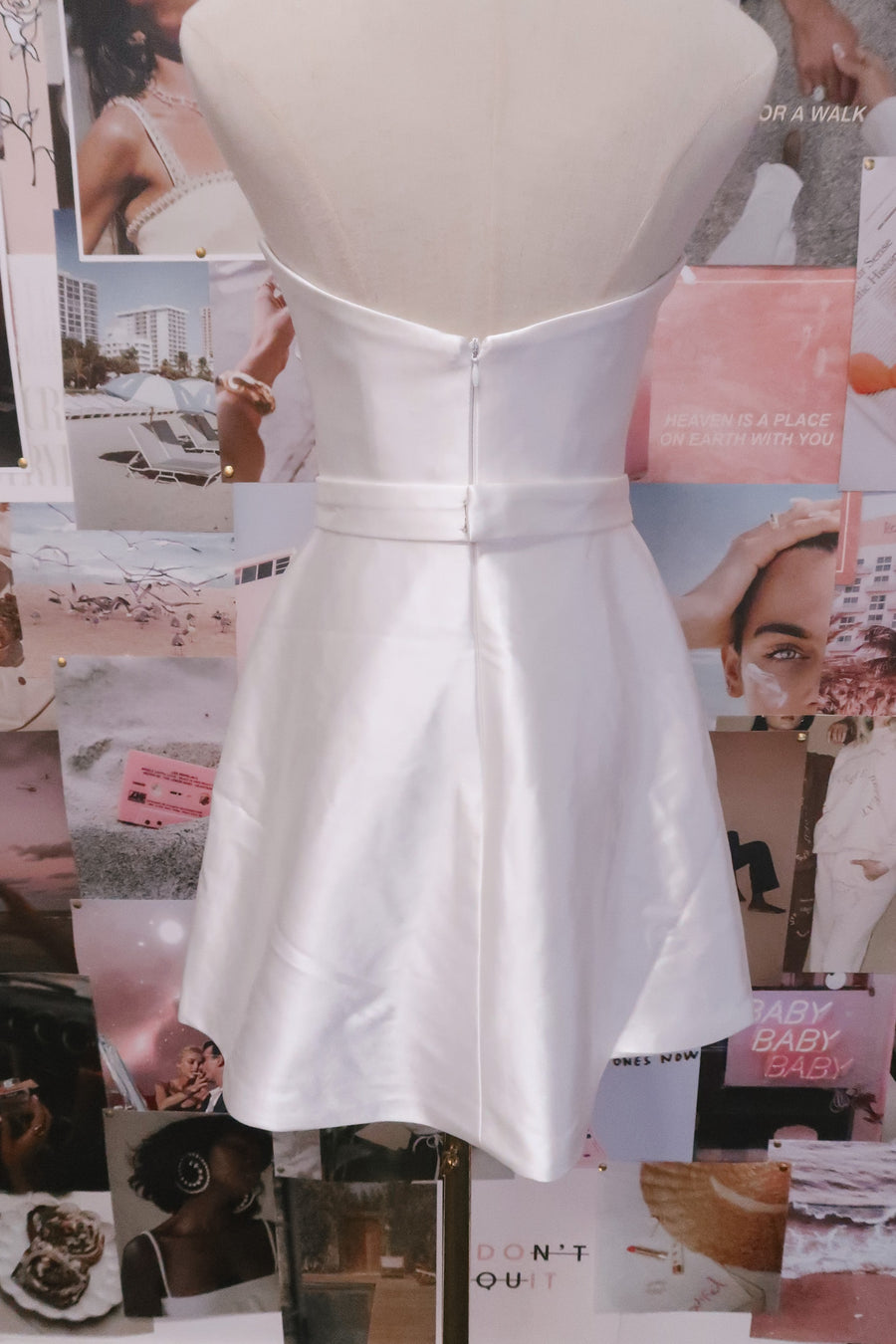 Silk Satin Open Front Mini - SAMPLE SALE