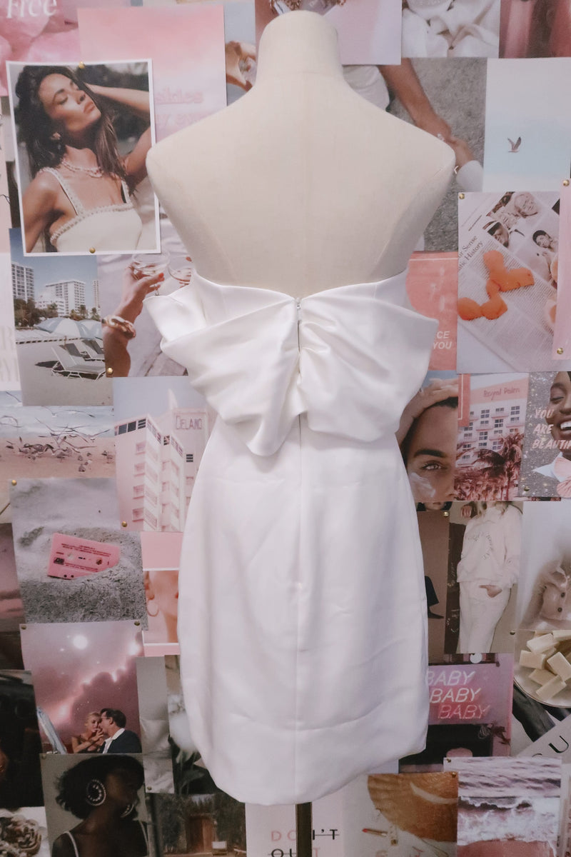 Pearl Off the Shoulder Mini Dress - SAMPLE SALE