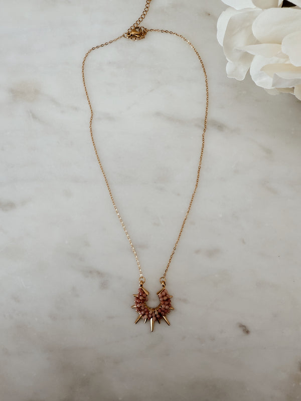 Pink Starburst Necklace -  SAMPLE SALE