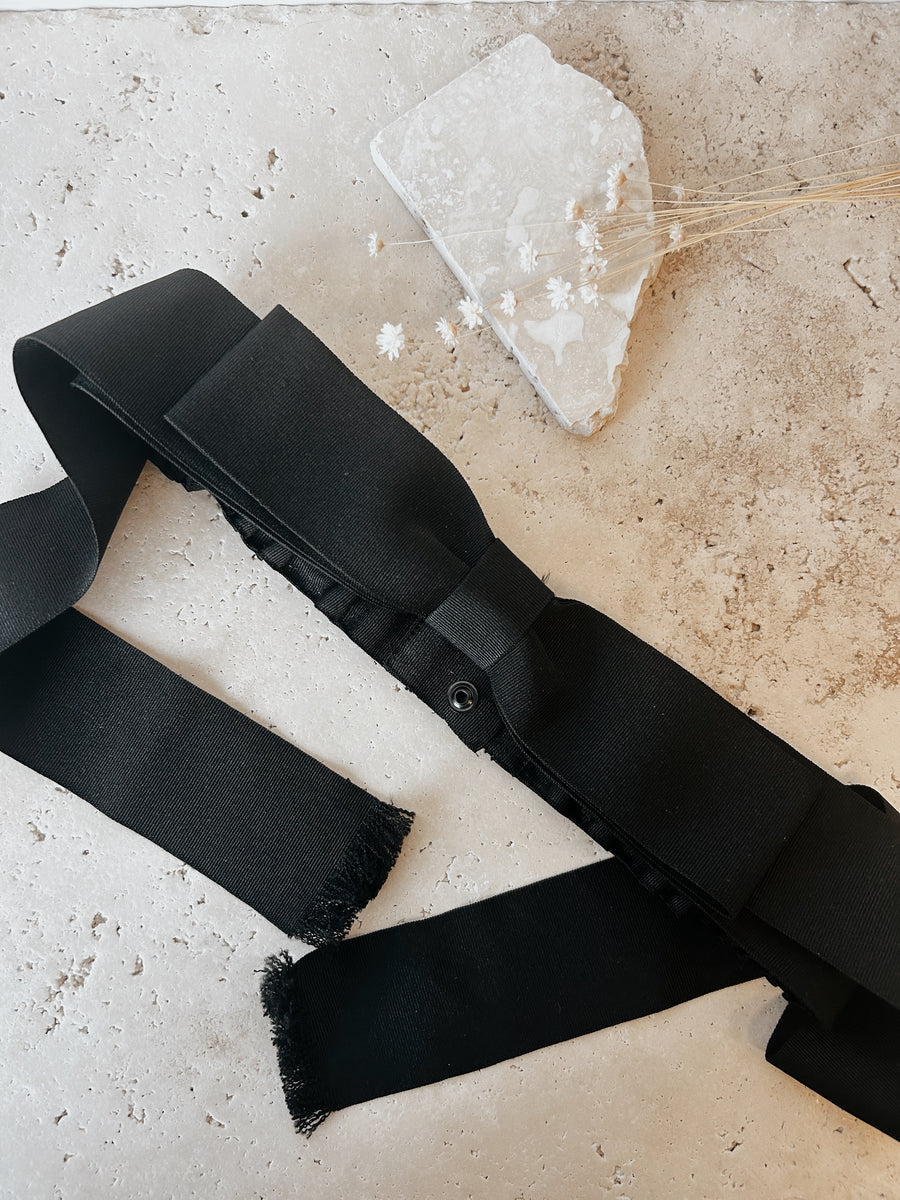 Black Bow Belt - SAMPLE SALE