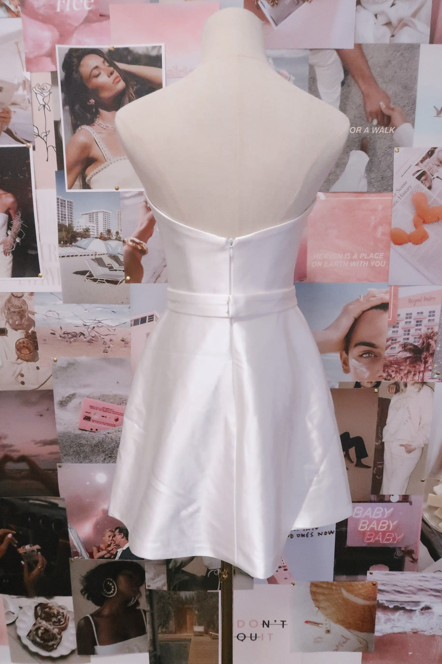 Silk Satin Open Front Mini - SAMPLE SALE