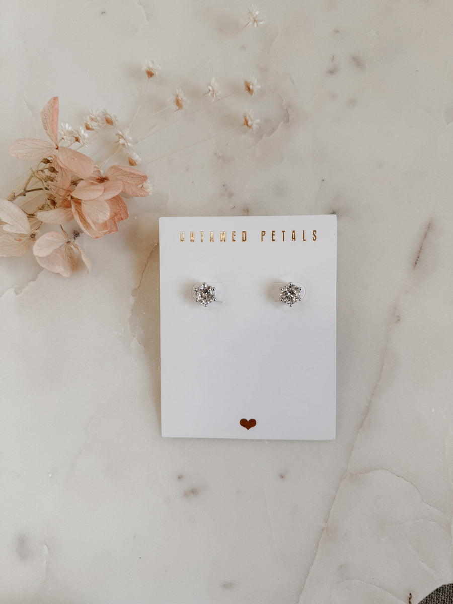 Simple Silver Studs  - SAMPLE SALE