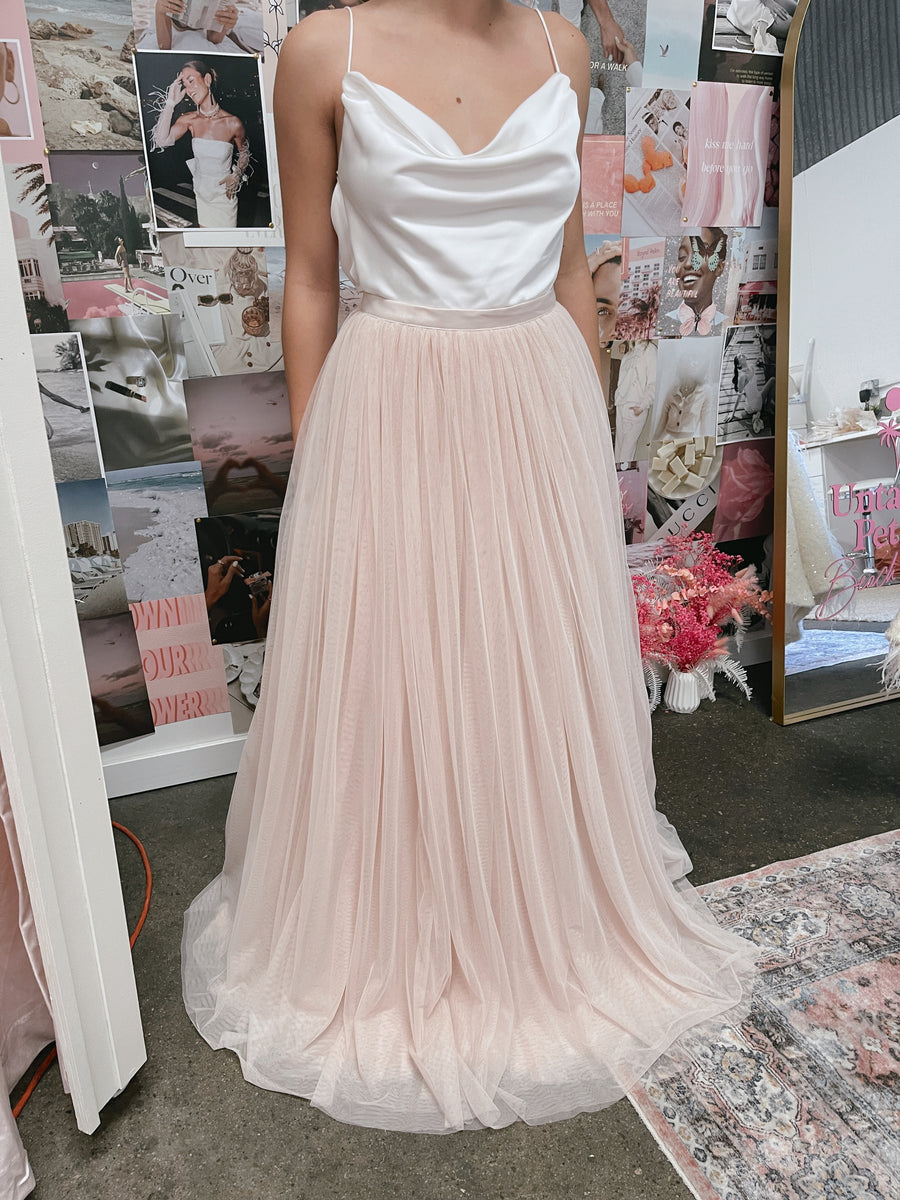 Caroline Blush Overskirt - SAMPLE SALE