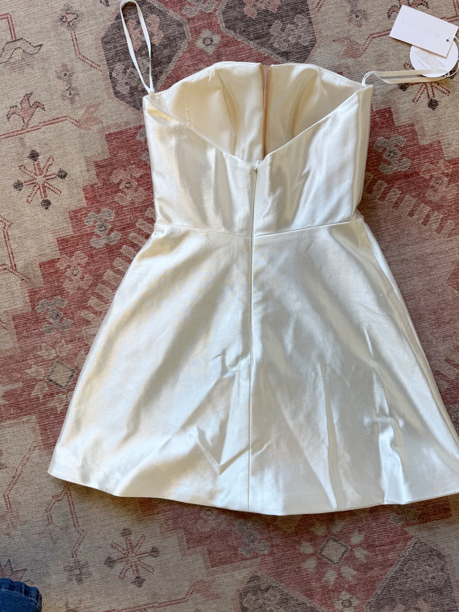 Silk Satin Open Front Mini - SAMPLE SALE