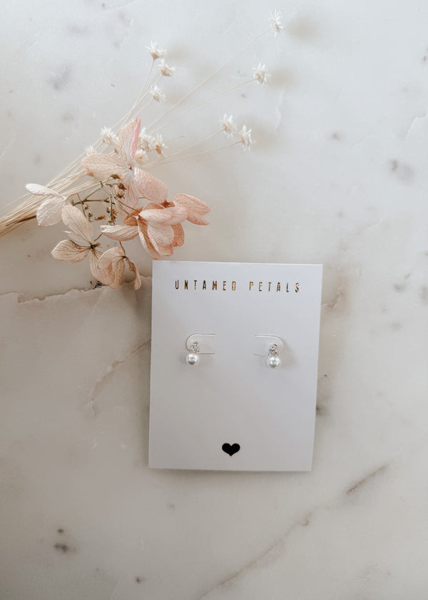 Mini Crystal and Pearl Studs - SAMPLE SALE