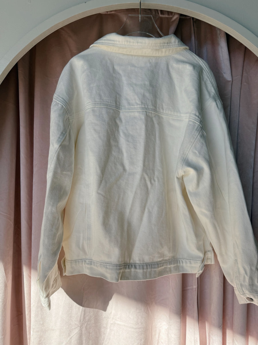 Oversized WHITE Denim Jacket - Sample Sale