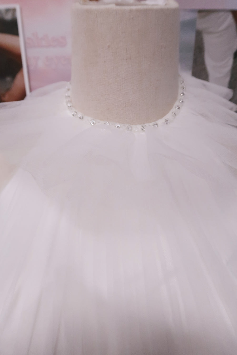 Regal High Neck Tulle Mini - SAMPLE SALE