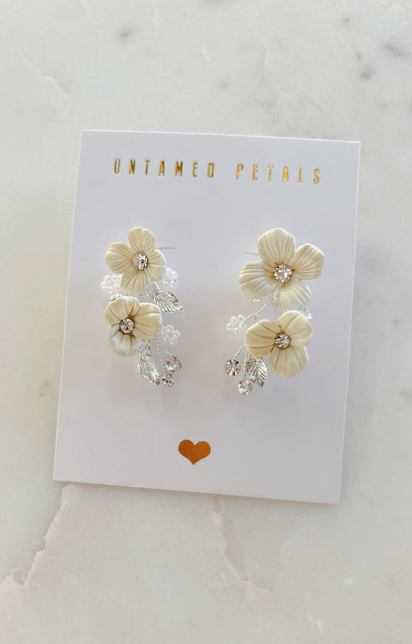 Porcelain Floral Earrings