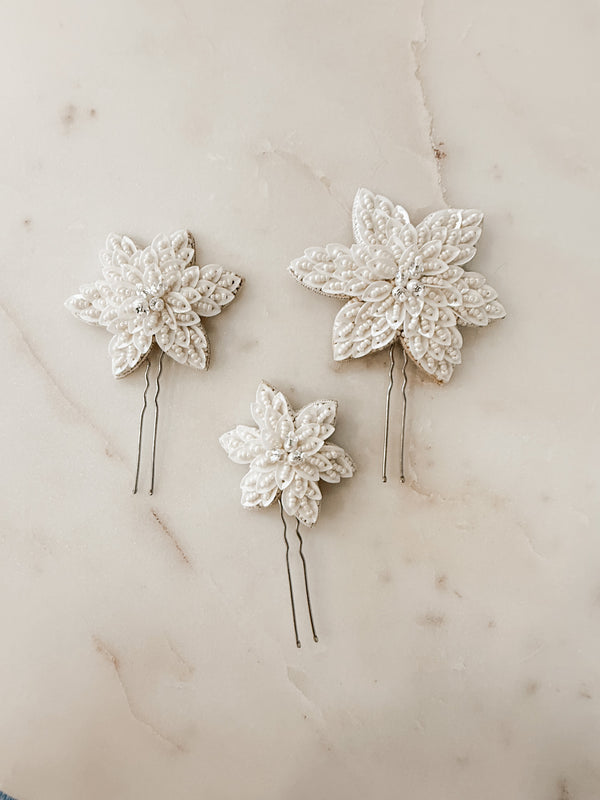 Hannah Floral Pins - Set of 3 - SAMPLE SALE