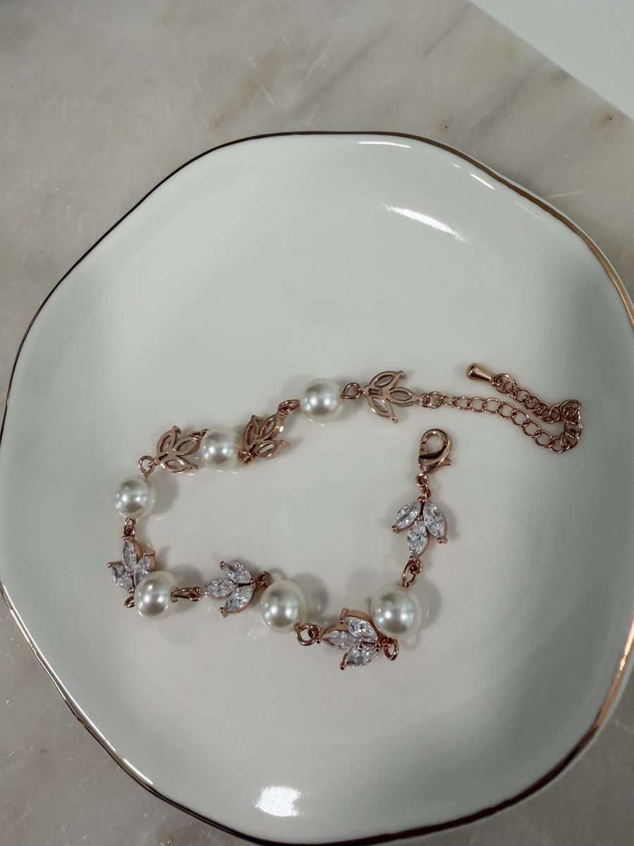 Forever Pearl and Crystal Bracelet - SAMPLE SALE - Damaged