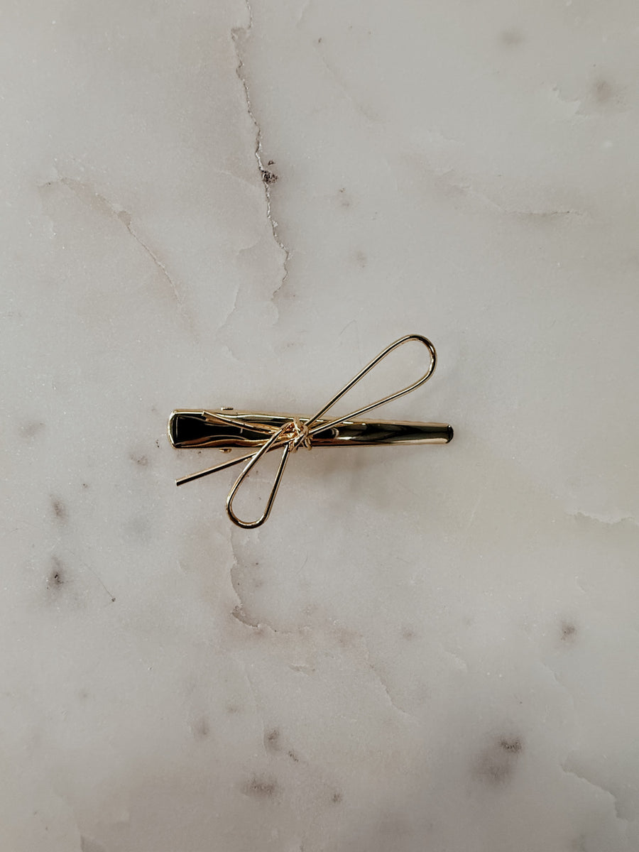 Modern Bow Pin - Gold - SAMPLE SALE