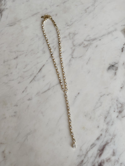 Ethereal Pearl Lariat Necklace - SAMPLE SALE