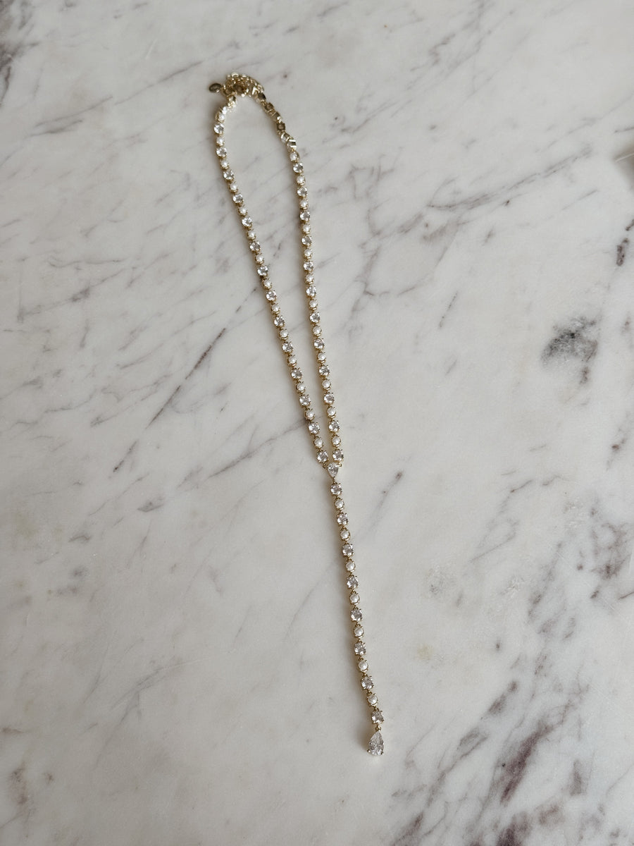 Ethereal Pearl Lariat Necklace - SAMPLE SALE