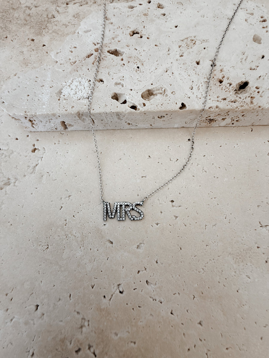 MRS PAVE Necklace (silver) - SAMPLE SALE