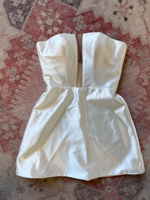 Silk Satin Open Front Mini - SAMPLE SALE
