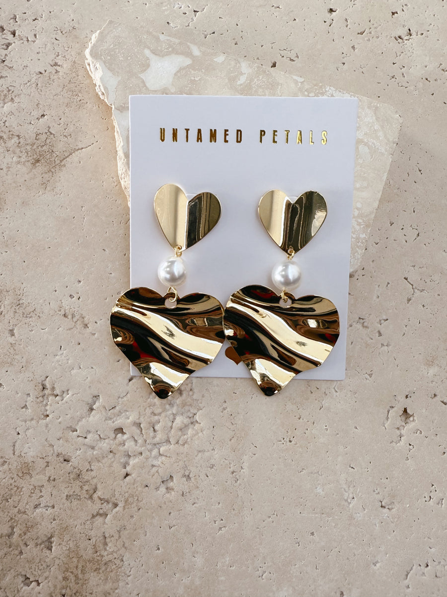 Golden Hearts - Sample Earring