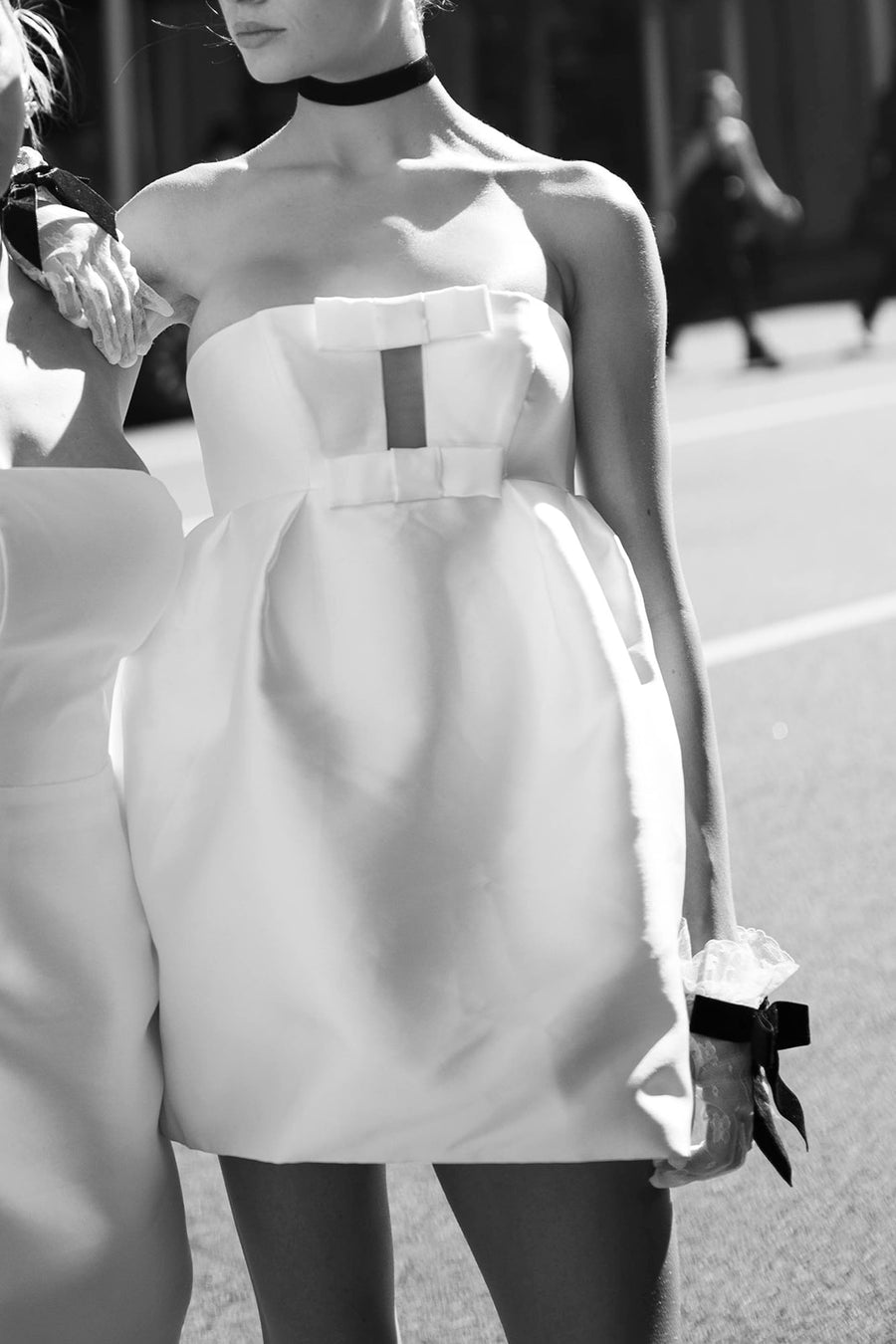 Tiffany Bow Mini Dress - Ivory Tiffany Bow Mini Dress - Ivory