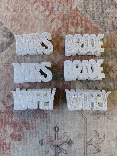 WIFEY Rhinestone Claw Clip