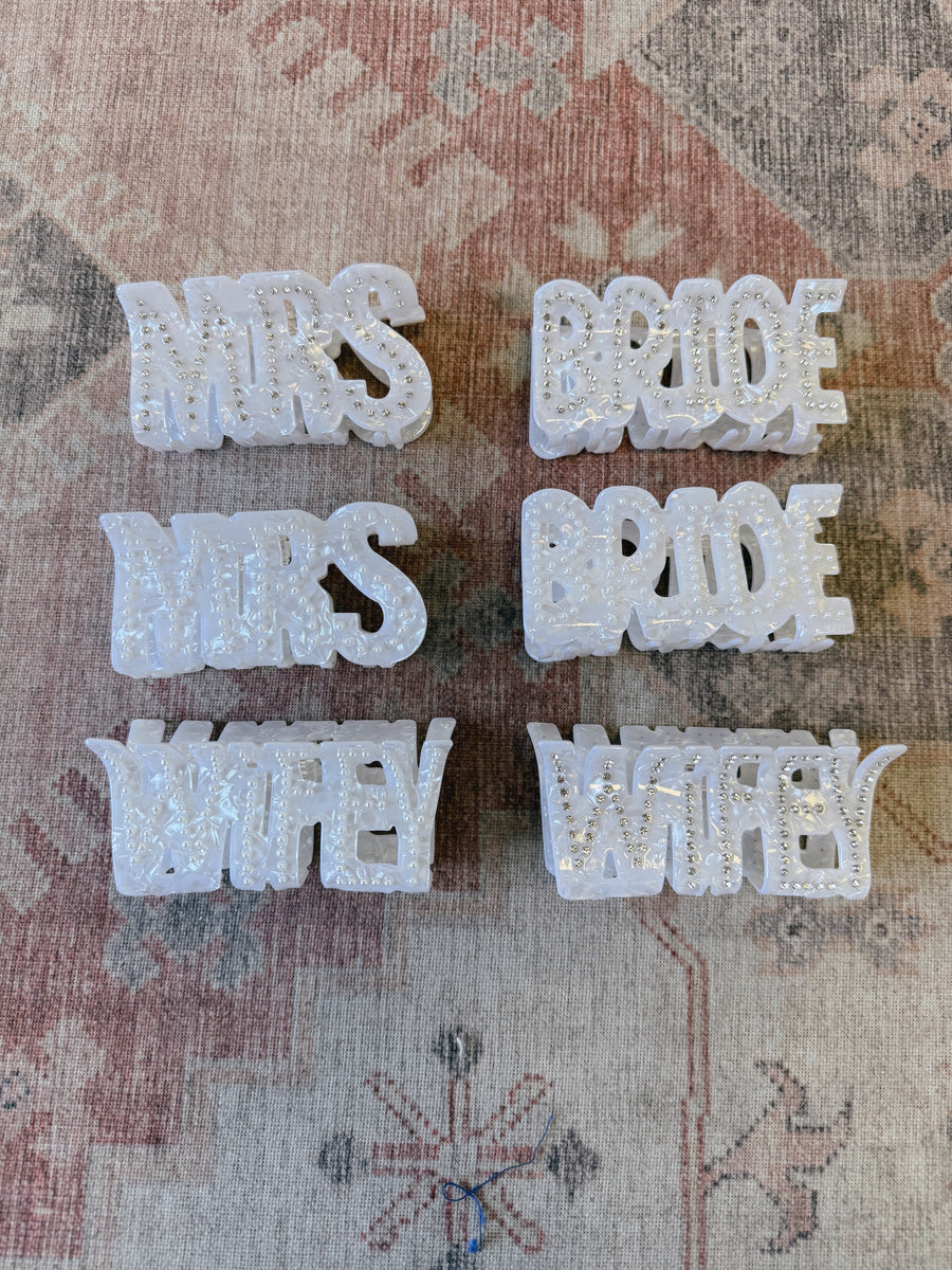 WIFEY Rhinestone Claw Clip