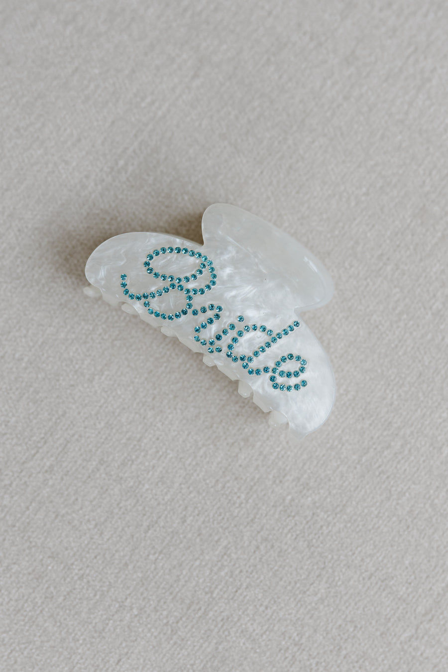 Something Blue BRIDE Crystal Claw Clip