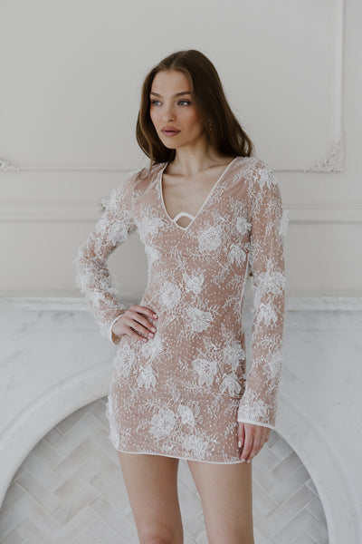 Everly Mini Dress - Nude